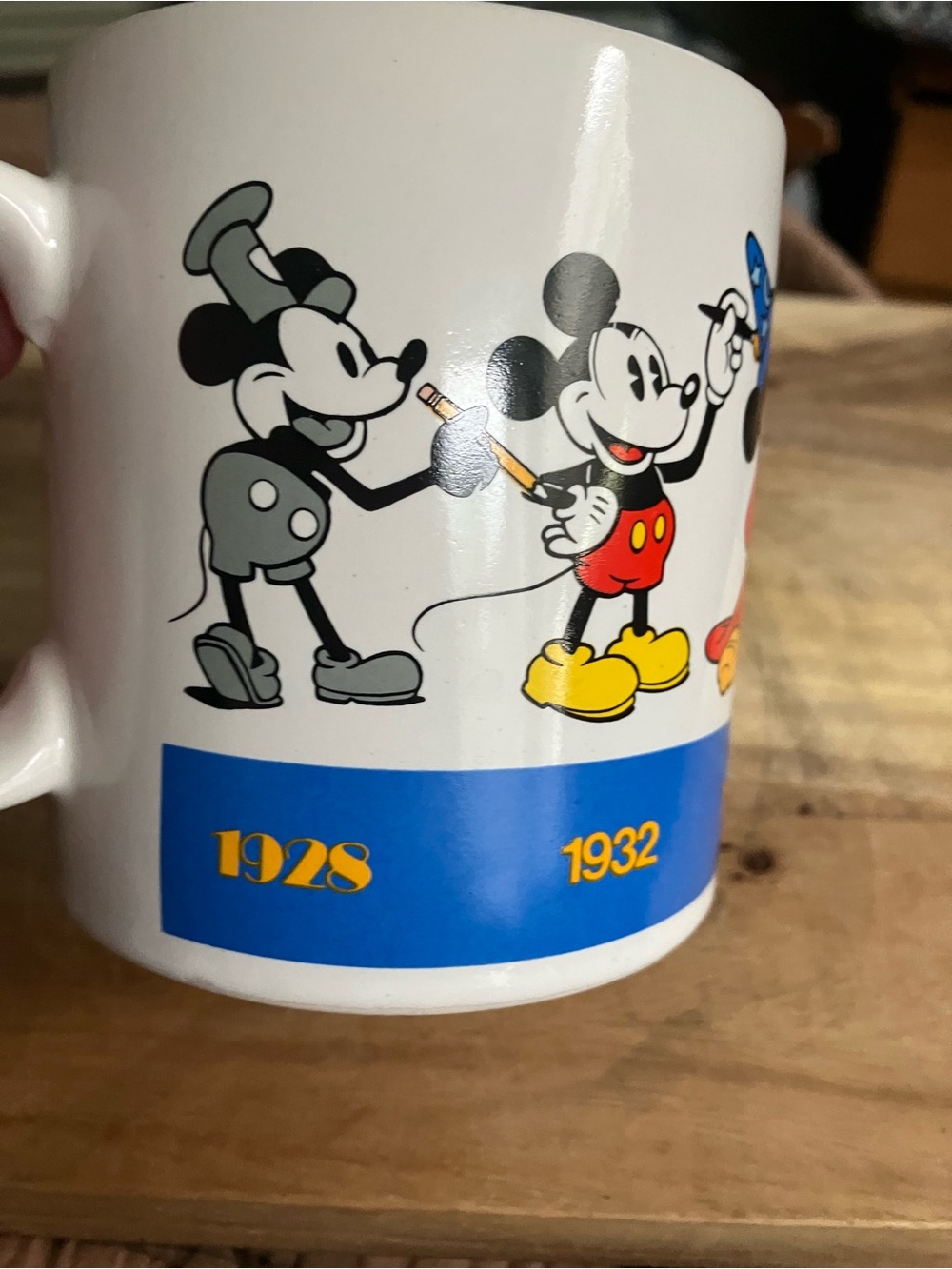 Vintage Applause Disney Mickey Mouse Through The Years Ceramic Mug